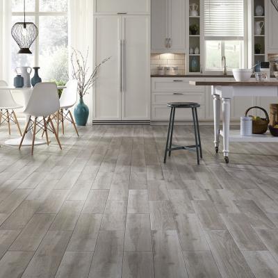 China Vintage Goodone Light Gray Wood Effect Porcelain Glazed Tiles for sale