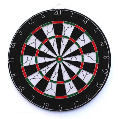 China Sports Dart Boards Hot Selling Double Sided Flocking Dart Board with 6 Brass Darts (18 inch) for sale