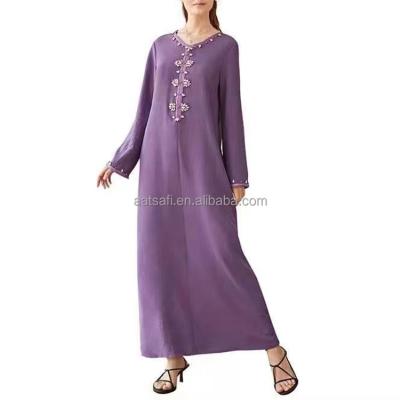 China Beautiful Casual Ladies Sleep Dress Islamic Long Prayer Dress Muslim Dresses for sale