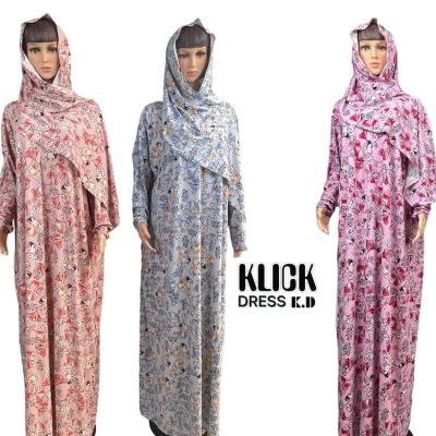 China Women Anti-Static Long Modest Muslim Maxi Dress by Moss Crepe Knitting Printed Bawal for sale