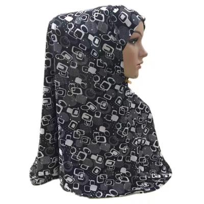 China Wholesale Saudi Arabia Top Sales High Quality Polyester Hijab Mixed Design Tudung Muslim Women Khimar for sale