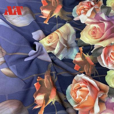 China Lightweight STRETCH WOVEN Polyester Printed Digital Como Crepe Fabrics For Muslim Scarf Clothing for sale