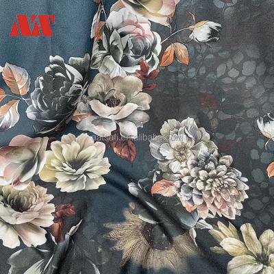 China Como crepe printing stretch woven fabric special hot selling Como STRETCH WOVEN polyester printed crepe fabric for sale