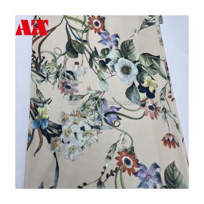 China Add your requirments for the stretch fabric for dancing Moss Crepe Digital Print Light polyester fabric ball stretch knit fabric for sale