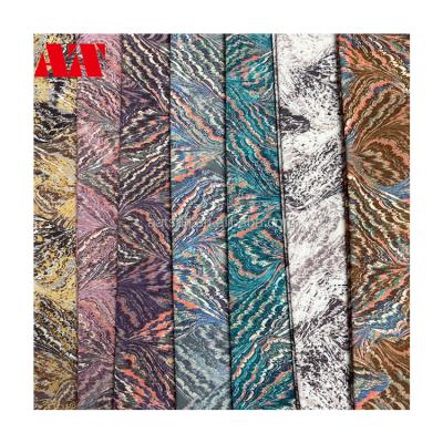 China Add your requirments for the stretch fabric for dancing Moss Crepe Digital Print Stretch knit heavy pleated knit fabric fabric polyester for sale