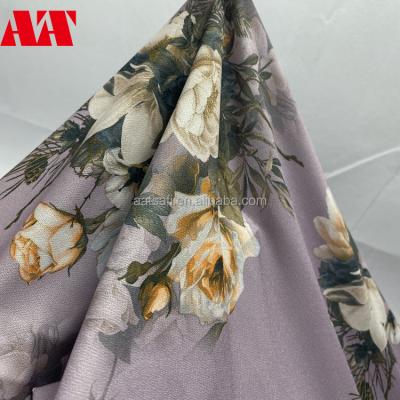 China Add your requirments for Stretch Fabric For Dancing Wearable Premium Durable 10gsm Material Moss Crepe Custom Print Poly Spandex Eco Knit Fabric for sale