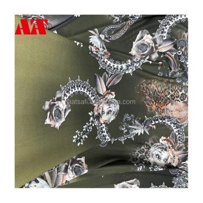 China Add your requirments for stretch fabric for factory various knitted plain 210GSM Digital Per Print Dance Moss Crepe Fabric from widely used sale for sale