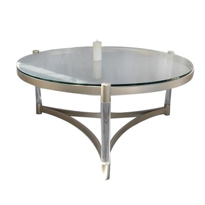 China Modern coffee table Nordic luxury glass tea room acrylic coffee table for sale