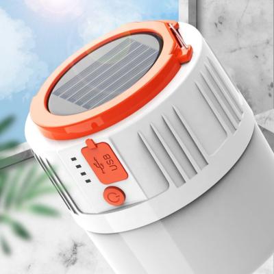 China Outdoor USB Degradable/Explosion-Proof/Pollution-Free Solar Portable Tent Lamp Night Led Bulb Lamps Market Emergency Camping Light for sale