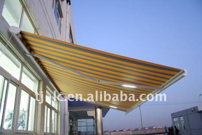 China Full aluminum structure awning cassette -- electric and manual control sunshade - folding arm with 