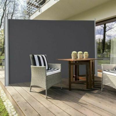 China Expandable Folding Vertical Screen Wall Balcony Wind Breaker With Steel Pole for sale