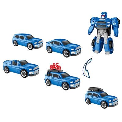 China Toy Hot Selling Deformation Battery Operated Robot Car Inertial Collision Transform Deformation Toy Car for sale