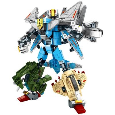 China The DIY Practice Series Building Block The Mecha DIY Warrior 4 in 1 Building Block Warrior Toy for sale