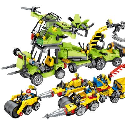 China DIY Practice Urban Construction Machine Mixer Truck Vehicle Technical Building Blocks for sale