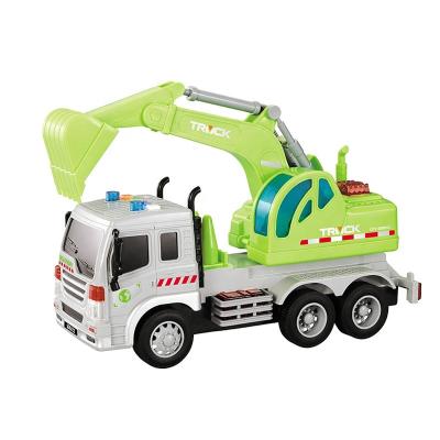 China Funny Service Toy Vehicles City Set 6 Pack Sanitation Truck Car Model Rotating Trucks Water Tanker Playset With Flashing Light Sound for sale