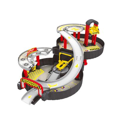 China Toy Educational Large Tire Battery Operated Parking Set Toy Alloy Mini Car Track Multilayer Model Toy for sale