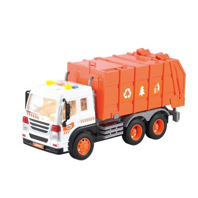 China Diecast Toy Mini Sanitation Trucks Set, Pack of 2, Light Up Garbage Trucks for Boys and Girls with Moving Parts, Pop, Push and Go Toy for sale