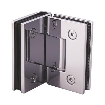 China Factory Direct Sale Traditional 90 Degreeglass To Edge Shower Glass Solid Brass Beveled Door Hinge For Bathroom for sale