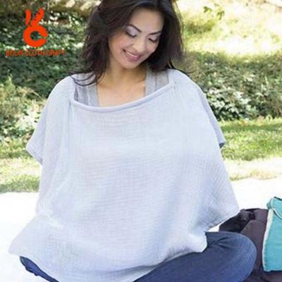 China Anti-allergy factory wholesale 100% cotton care blanket wraps breatfeeding scarves for sale