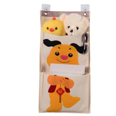 China Cute Viable Multi-Layer Hanging Cosmetics Storage Containers Filter Mount Behind The Door Wall Pockets Organizer for sale