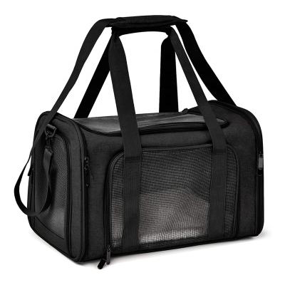 China Breathable Airline Approved Breathable Custom Pet Bag Large Capacity Soft Cat Dog Outdoor Travel Bag for sale