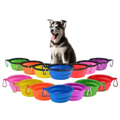 China Wholesale Custom New Design Portable Silicone Travel Dog Cat Foldable Pet Silicon Bowl for sale