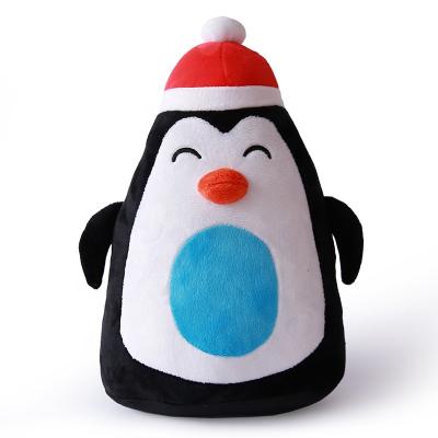 China Plush Customized Plush Soft Toy Factory Christmas Stuffed Toys Santa Claus Penguin Plush Toy for sale