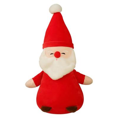 China Promotional Custom Stuffed Plush Toy Christmas Santa Claus Plush Toy Sound Doll for sale