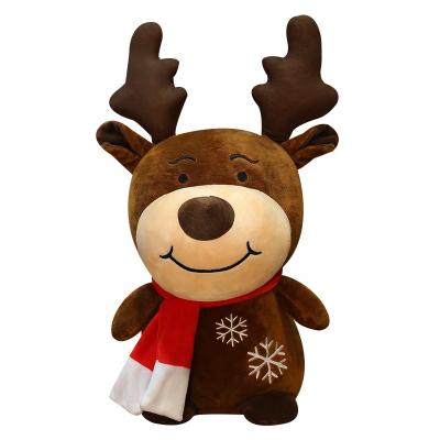 China Wholesale Santa Claus Reindeer Christmas Decorations Gift Stuffed Christmas Toys Soft Plush Toys For Children for sale