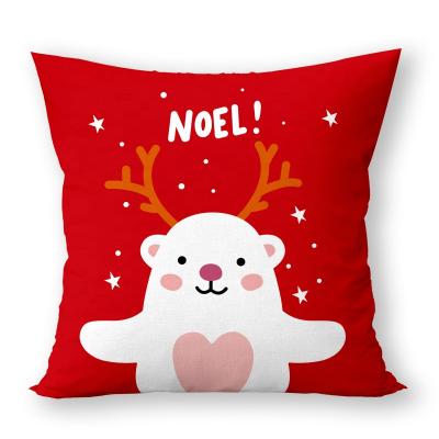 China Plush 18 x 18 Inch Decorative Christmas Crate Pillow Cushion Canvas Cute Linen Cotton Tile for sale