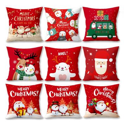 China Plush PP Cotton Stuffed Plush Fashion Christmas Decoration Christmas Cushion Cover Linen Throw Pillow for sale