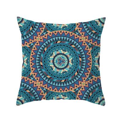 China Retro Stripe Non-Toxic Bohemian Throw Pillow Covers Custom Printed Decor Polyester Pillow Case for sale