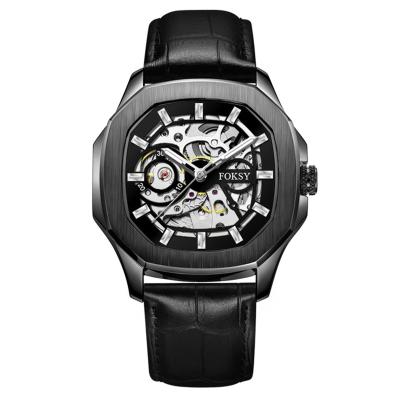 China Relogio Masculino Automatic Fashion Date Luxury Skeleton Watches Men Stainless Steel Automatic Mechanical Watches for sale