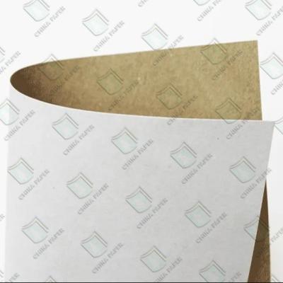 China Hard Stiffness 250gsm Coated White Top Kraft Liner For Food Packages for sale