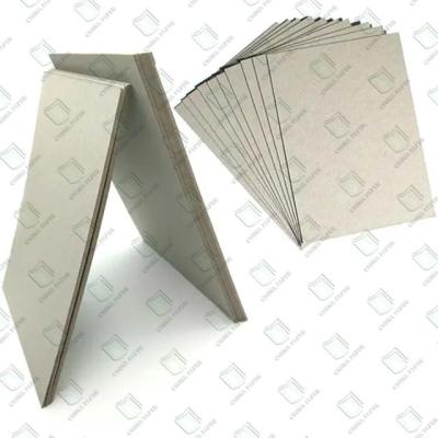 China Recycled Pulp Grey Chipboard Sheets Strong Stiffness 1.5mm Grey Paper for sale