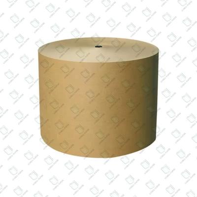 China Recycled Kraft Liner Paper Roll Brown Virgin Kraft Liner Board for sale