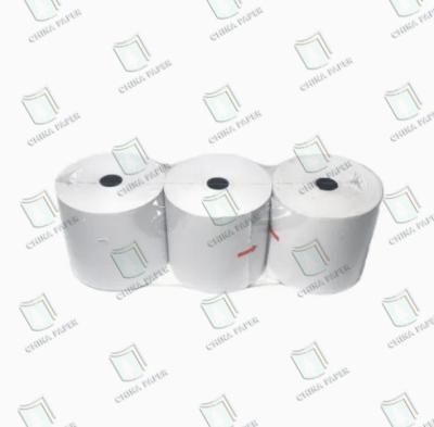 China 48 70 GSM Parcel Label Base Paper Jumbo Roll for sale