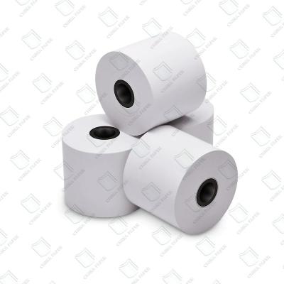 China 45-80g Thermal Paper 100% Wood Pulp White POS Receipt Thermal Paper Jumbo Roll for sale