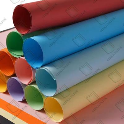 China 100% Virgin Pulp Mass Dyed Color Offset Paper Packaging Wrapping Color Copy Paper for sale