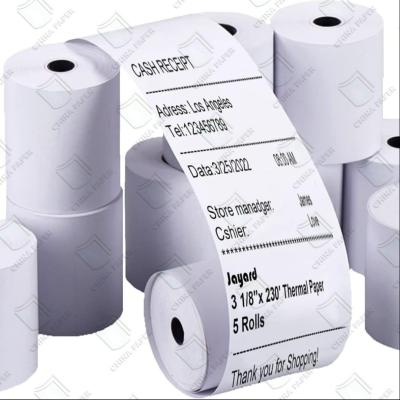 China 45g-80g 100% houtpulp klein wit thermisch papier ontvangstpapier rol kassapapier Te koop