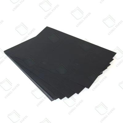 China Recyclable black paper/board 250-450g for luxurious packaging boxes for sale