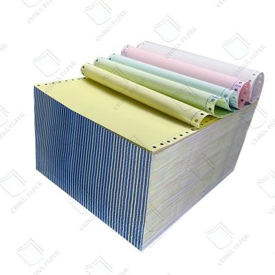 China 100% Virgin Carbonless Paper NCR Paper 55gsm Blue Image In Different Color Small Rolls For Waybill Or Delivery Note for sale