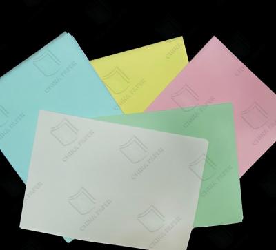 China Autocopy Paper Carbonless Paper NCR Paper 55gsm Black Image In Different Color For Waybill Or Bank Receipts for sale