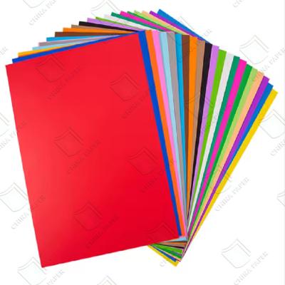 China Bright Color Paper Cardboard A4 Size Colored Paper Sheets Bristol Board for sale