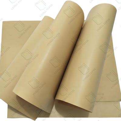 China Factory Vrigin Wood Packaging Yellow Carton Printing Packing Thickened Kraft Paper for sale