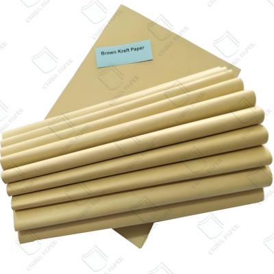 China 30-120g Food Grade Virgin Wrapping Packaging Brown Kraft Paper Bag for sale