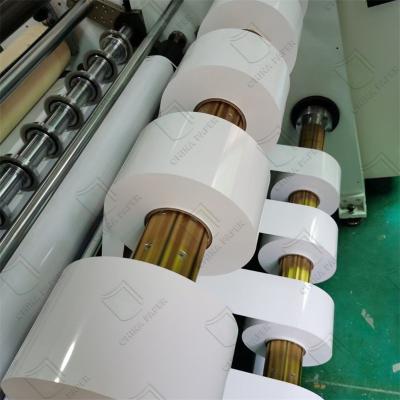 China Cast Coated Paper With White One Side Coated Glassine Paper For Adhesive Sticker Paper for sale