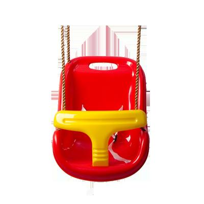 China Modern factory wholesale price high red and yellow plastic chair baby kids toddler toddler swing hanging back chair for sale