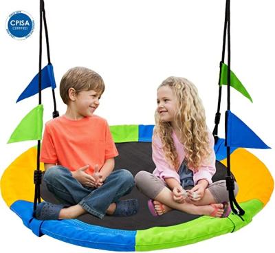 China Safe& strong swing seat for hanging flying saucer or baby deck tree swing set large indoor outdoor double swing for kids oxford cloth swing for sale