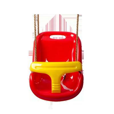 China Modern factory wholesale price high red and yellow plastic chair baby kids toddler toddler swing hanging back chair for kids for sale